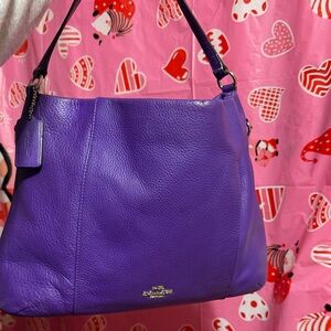 Coach Vibrant Purple Isabelle Shoulder Bag & Wallet